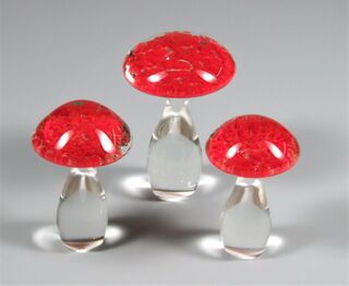 Glass Mushrooms set - Handmade in New Zealand